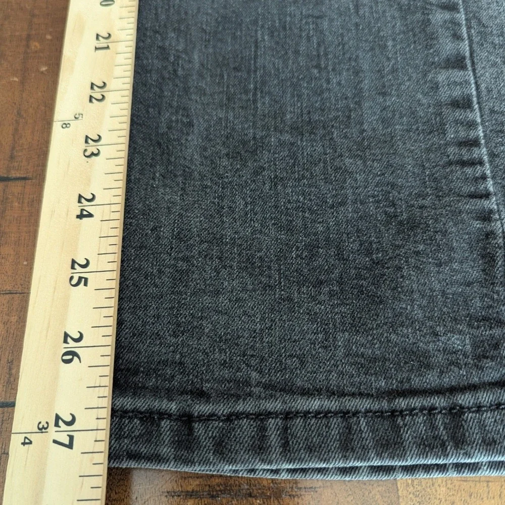 Levi's 514 Straight Fit Jeans Black Faded Denim Mens 31x30 Grunge Minimalist